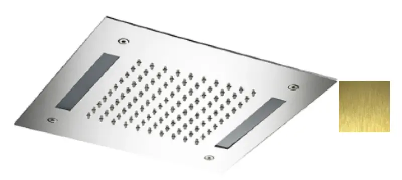 SB Easy Chromotherapy Вграден душ за хромотерапия 30x30cm PVD Злато 1208955431