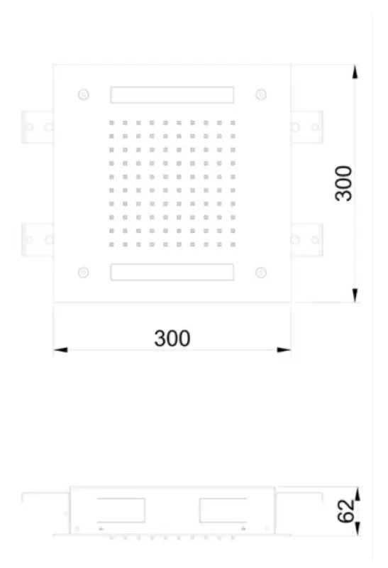 SB Easy Chromotherapy Вграден душ за хромотерапия 30x30cm PVD Злато 1208955431