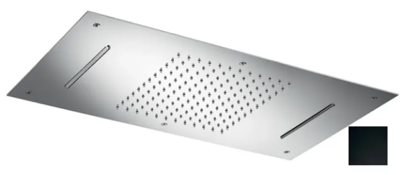 Вграден душ за хромотерапия SB с двоен водопад в мат черно 1208955451