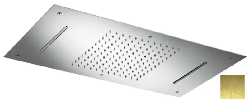 SB Хромотерапия вграден душ с дъждовен ефект и двойна водопадна функция PVD злато 1208955461