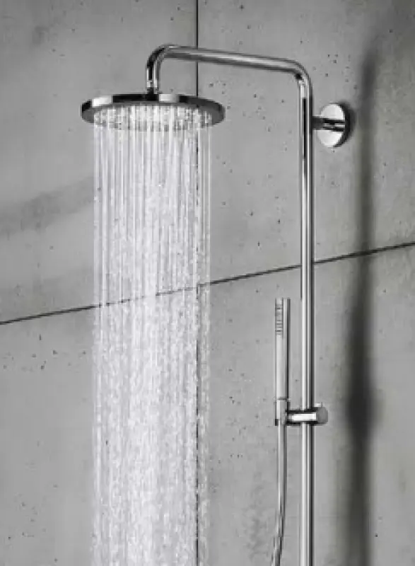 SB Round Месингов душ с глава 20 см Мат Бяло 1208955604