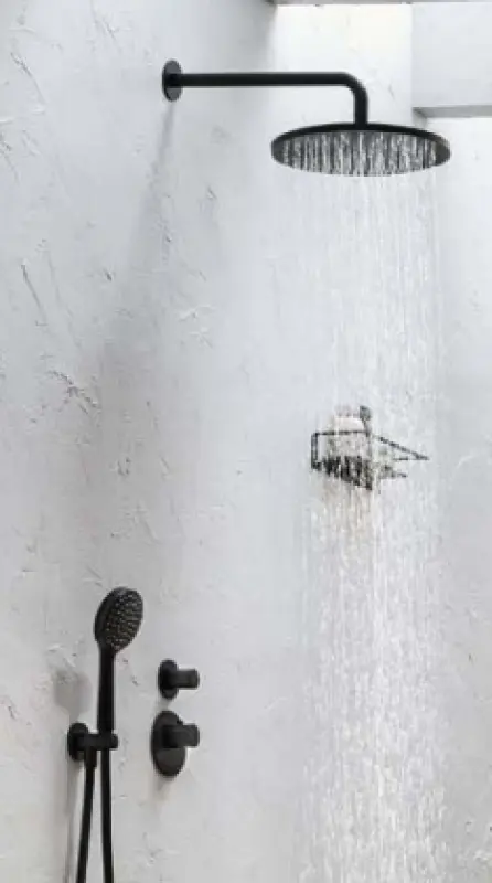 SB Round Душ глава душ пластмаса 30 см Мат Бяло 1208955614