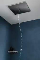 SB Душ глава с въртящ се лъч 38cm квадратен Мат Бял 1208955629
