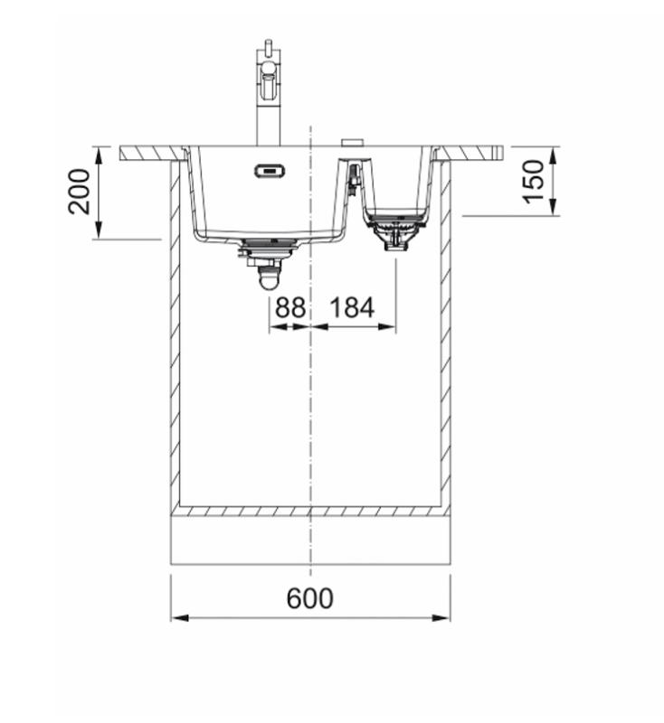 Franke Maris MRG 260/160-34-15 Черно издание мивка с дясна купа