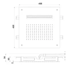 SB Wire Temptation XL Вграден душ за дъжд с 2 струи Мат Бяло 1208955673