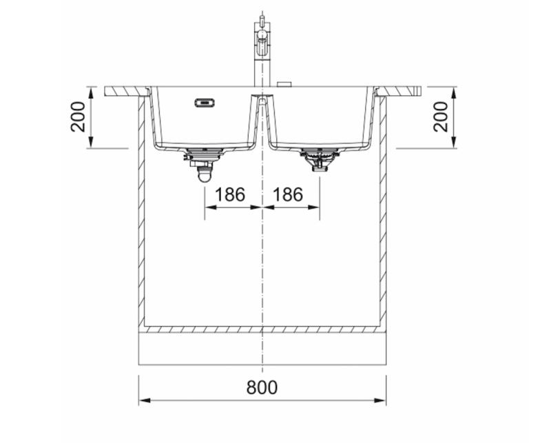 Franke Maris MRG 220/120-35-35 Двойна мивка в черно 135.0667.763
