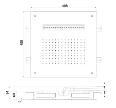 SB Wire Temptation XL вграден душ за дъжд с 2 струи PVD Gun Metal 1208955678