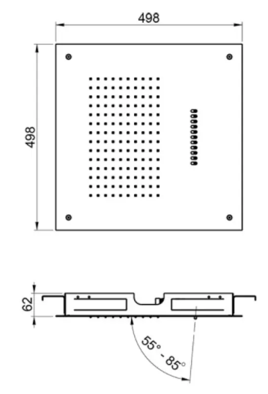 SB Wave Изкушение вграден душ за дъжд 2-струен PVD Мед 1208955685