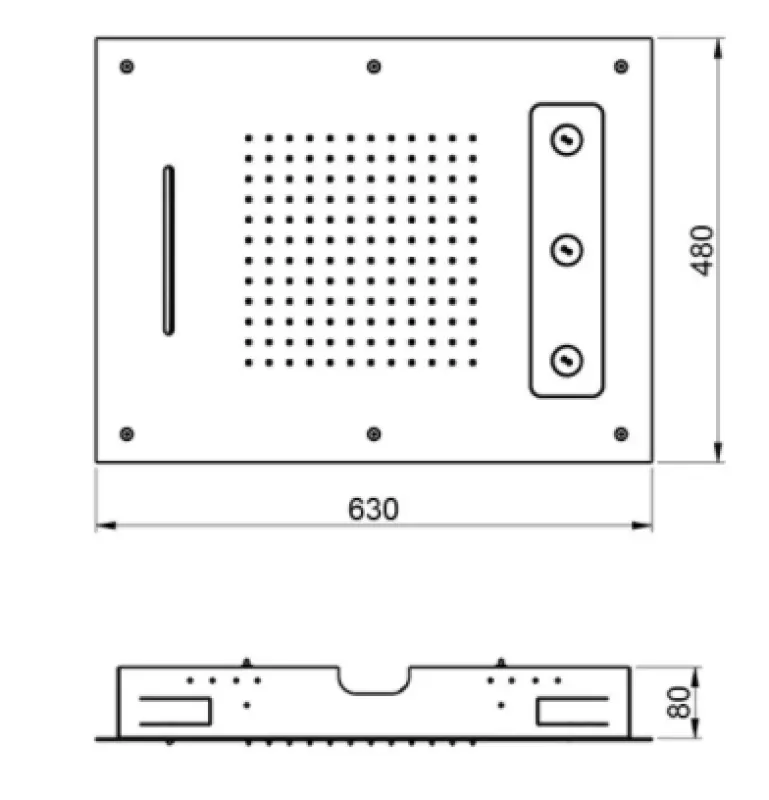 SB Spin Изкушение Вграден дъждовен душ с 3 струи Мат Черен 1208955688