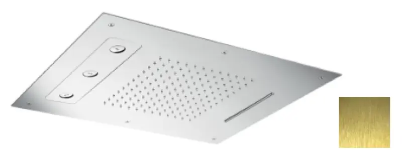 SB Въртящо изкушение за вграждане на дъждовен душ с 3 струи PVD Злато 1208955692