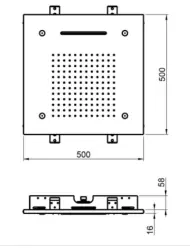 Вграден душ с 3 струи SB Temotion в златен PVD 1208955697