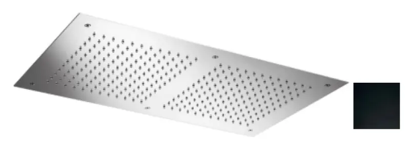 SB Изкушение вграден дъждовен душ правоъгълен 700x380mm Мат Черно 1208955701