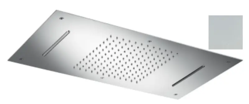 SB Изкушение XXL Вграден душ за дъжд правоъгълен 2-струен Мат Бял 1208955707