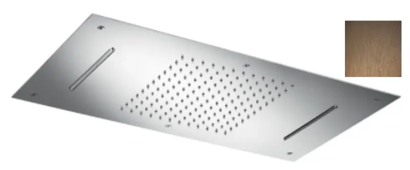 SB Изкушение XXL Вграден душ за дъжд прямоъгълен 2-лъчев PVD Мед 1208955708