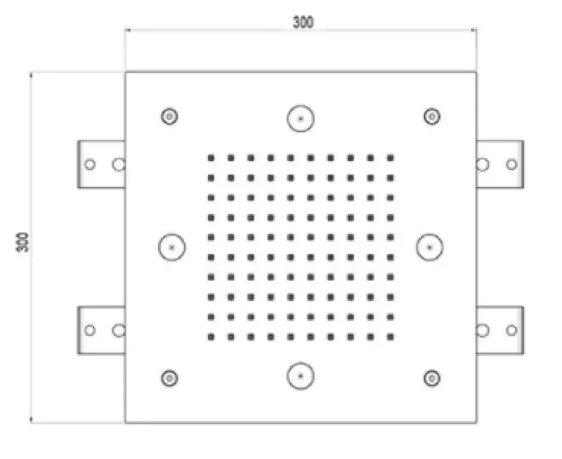 SB Мист Темптейшън вграден душ за дъжд, квадратен, с две струи, 30x30см, изцяло от неръждаема стомана 1208955716