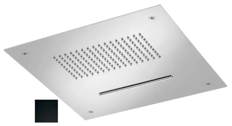 Вграден душ с две струи SB Square в матиран черен цвят 1208955755