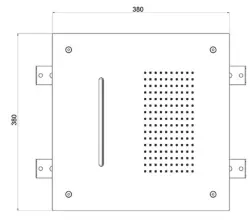 SB Square Вграден душ с дъждовен ефект, 2-струен, PVD мед 1208955757