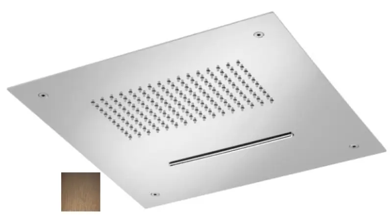 SB Square Вграден душ с дъждовен ефект, 2-струен, PVD мед 1208955757