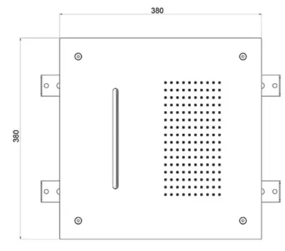 Вграден душ с две струи SB Square Regendouche в PVD Gun Metal 1208955758