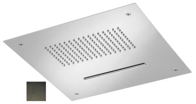 Вграден душ с две струи SB Square Regendouche в PVD Gun Metal 1208955758