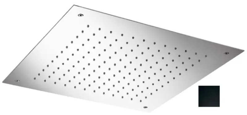 Вграден душ SB Temptation с дъждов ефект, квадратен 50x50cm, матов черен 1208955776