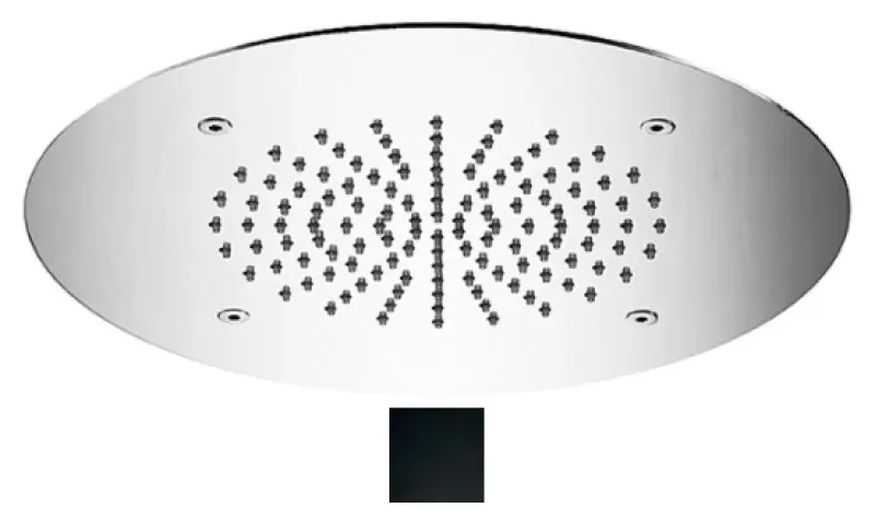 SB Кръгло изкушение Вграден душ за дъжд Мат Черно 1208955782