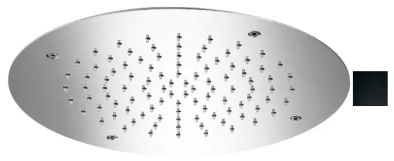 SB Кръгла изкушение Вграден душ за дъжд 50 см Мат Черно 1208955806