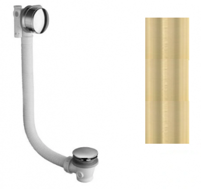 Водна революция преливник за вана с комбинация за пълнене на вана PVD Light Gold B1ENCHWGE