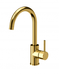 Quadri York Кухненски смесител PVD мат злато с въртящ се чучур 1208955905