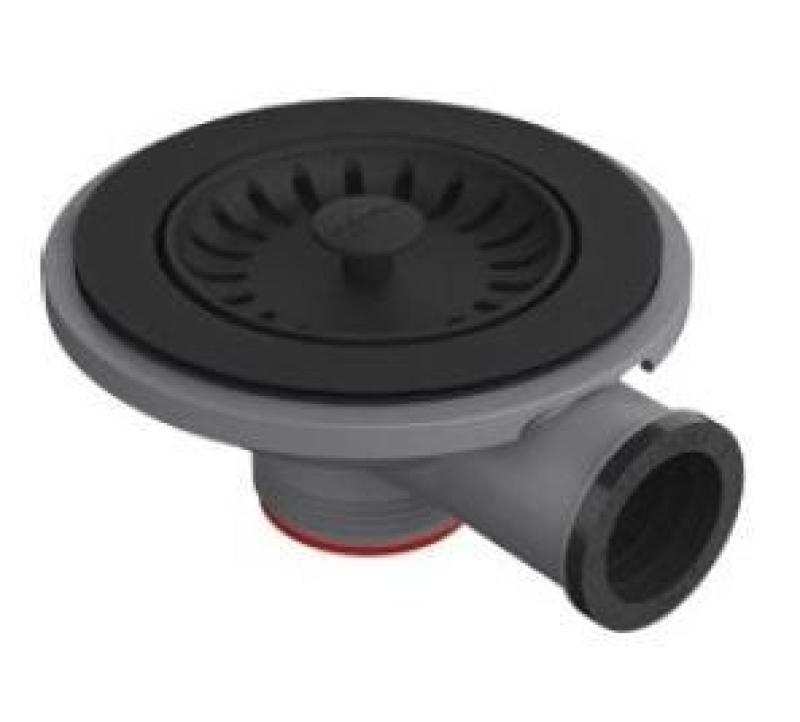 Franke Комплект за отвод в матово черно и тапа за преливник 1208956024