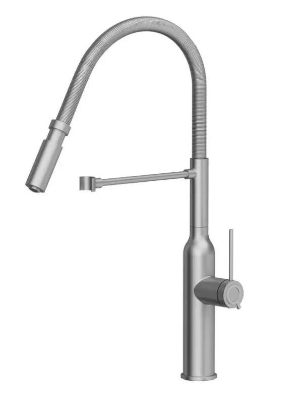 Quadri Stamford Висок кухненски смесител с  гъвкав чучур, неръждаема стомана 1208956080