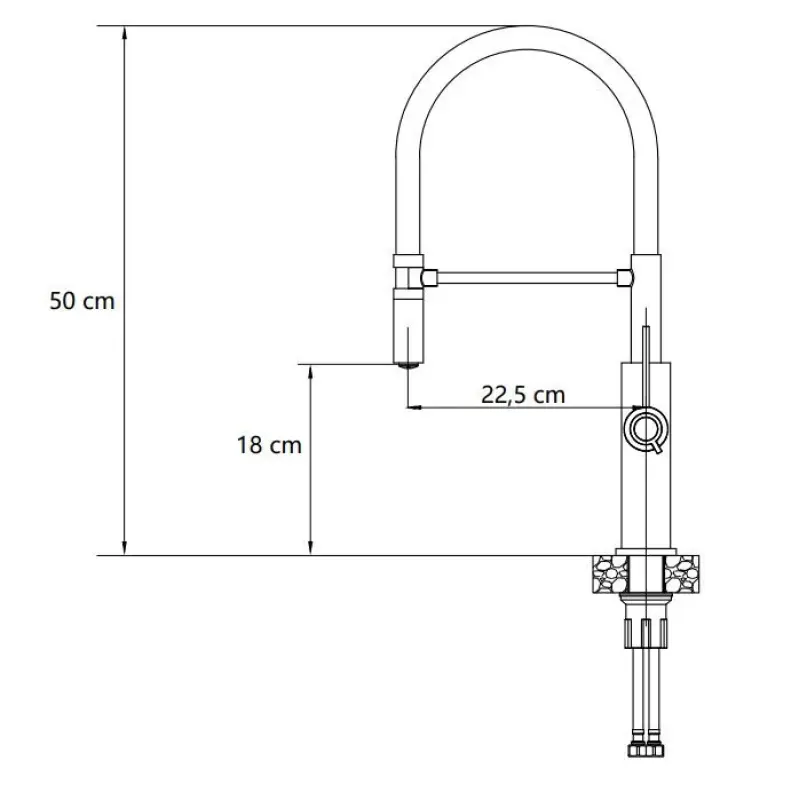 Куадри Ретфорд кухненски смесител черен с медно покритие и гъвкав черен чучур 1208956091.