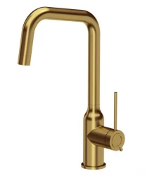 Quadri Stamford Кухненски смесител с PVD покритие в злато и въртящ се чучур 1208956098