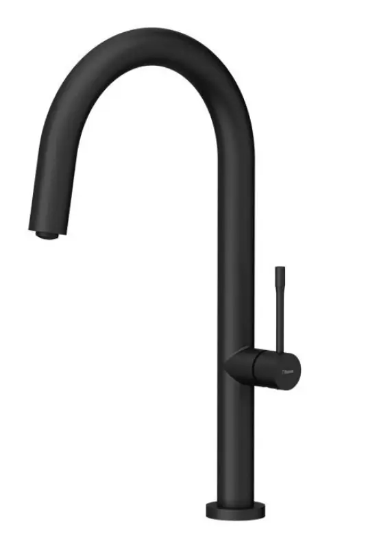 Quadri Brighton Кухненски смесител  в матово черно с въртящ се чучур 1208956107