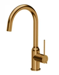 Quadri Stamford Кухненски смесител в цвят мед с въртящ се кръгъл чучур 1208956113