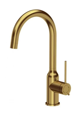 Quadri Stamford Кухненски смесител златен с въртящ се кръгъл чучур 1208956114