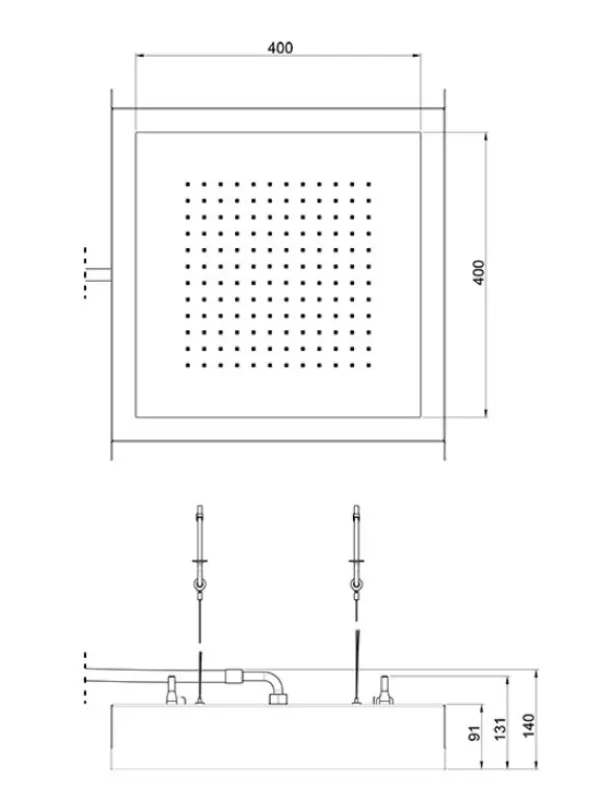 SB Rainbow вграден душ за дъжд, потопен в тавана с хромотерапия, осветление, напълно от неръждаема стомана 1208956230