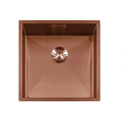 Lorreine 42WT-Copper работна плот ръчна мивка от неръждаема стомана в меден цвят 42x42cm за вграждане в керамика или природен камък