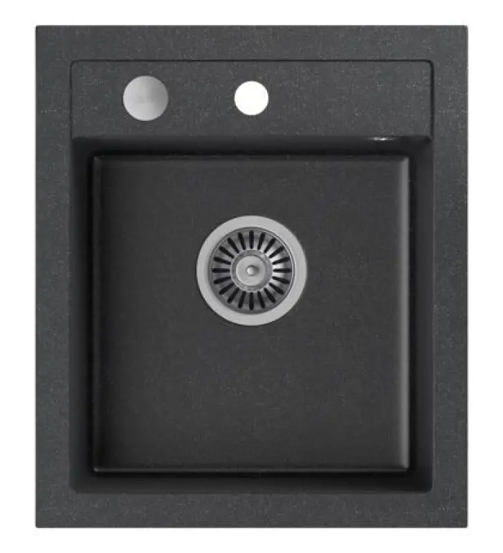 Quadri London гранитна мивка антрацит 43x50 см с отвор за смесител 1208956318