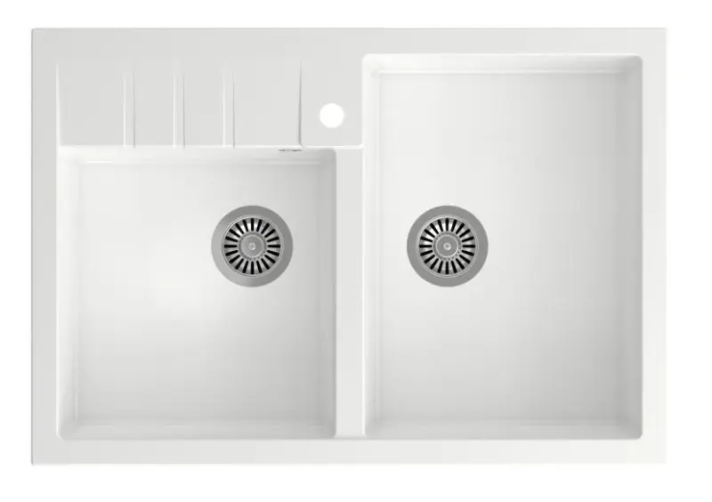 Quadri Minister Двойна мивка бяла Селски модел 90x62см 1208956327