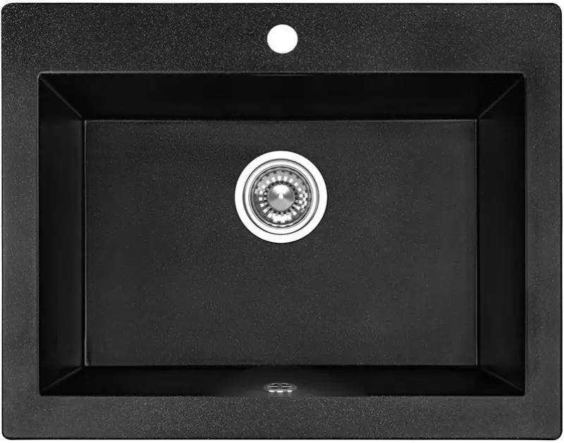 Aquadesign Farmhouse мивка от гранит за междинен или повърхностен монтаж антрацит 58x49 см 1208956330