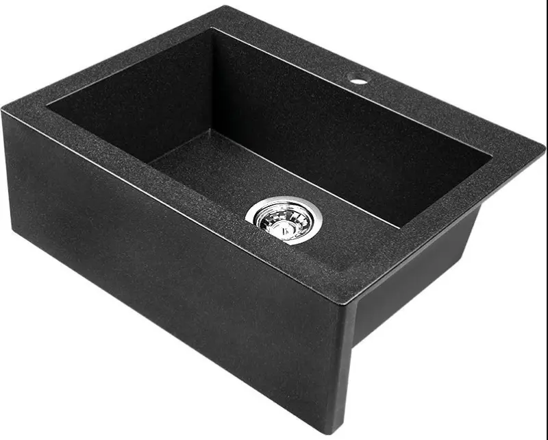 Aquadesign Farmhouse мивка от гранит за междинен или повърхностен монтаж антрацит 58x49 см 1208956330