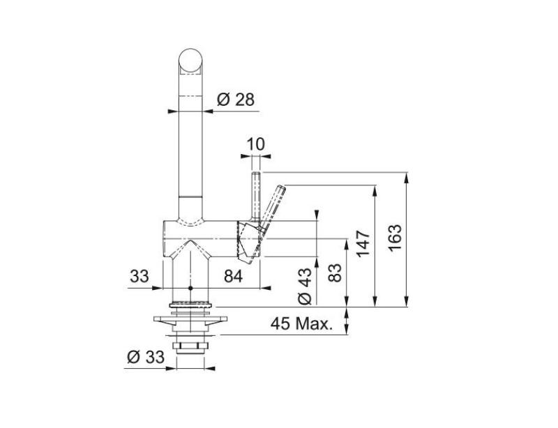 Franke Active L Кухненски смесител в матово черно с въртящ се чучур 115.0653.371