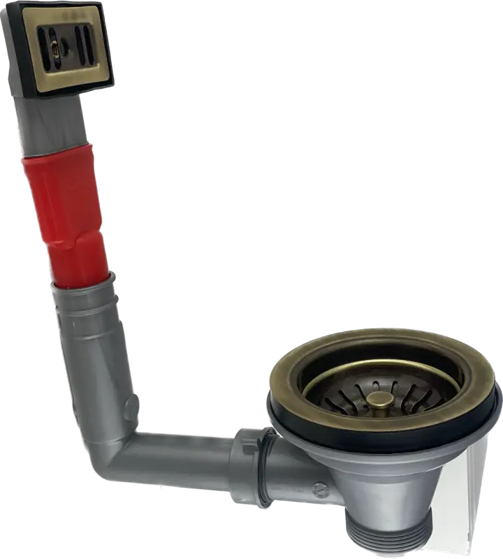 PB Класически бронзов комплект за отвод с преливник и цедка с възможност за затваряне 1208956478