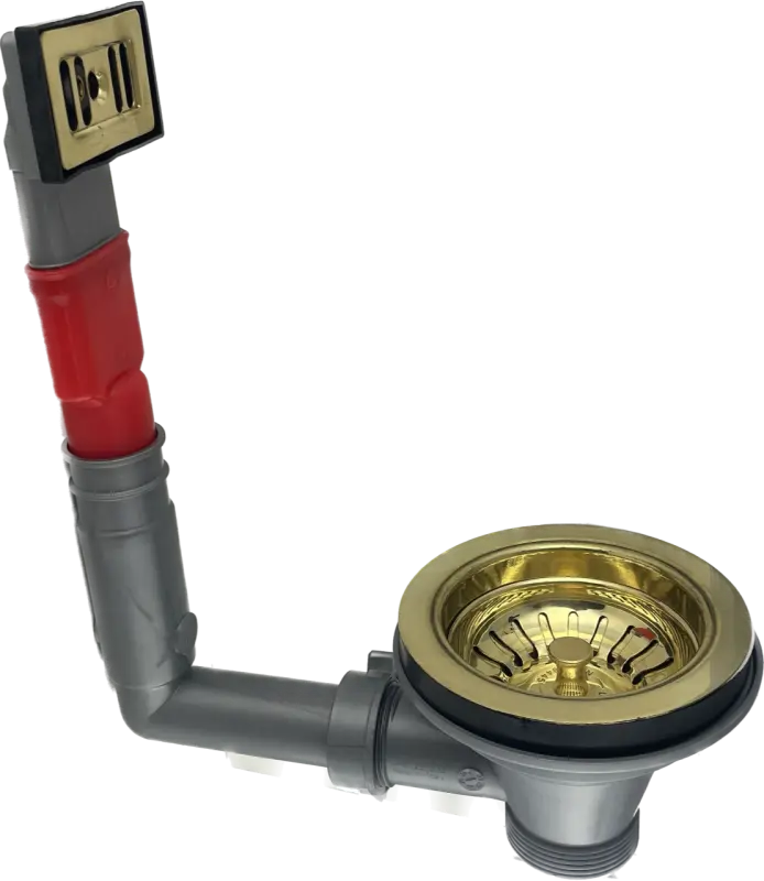 PB Класически комплект за отвод с преливник и цедка с възможност за затваряне, естествен месинг 1208956479