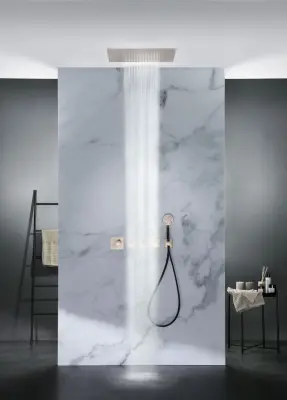 SB Square 316 Вграден Душ за дъжд Velvet Temptation с LED хромотерапия и водопад от четкан PVD месинг 1208956745