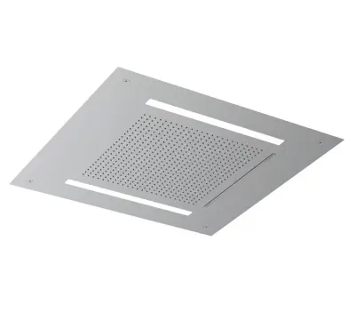SB Square 316 вграден душ за дъжд Velvet Temptation с LED хромотерапия и водопад, четкан PVD пистолет метал 1208956746