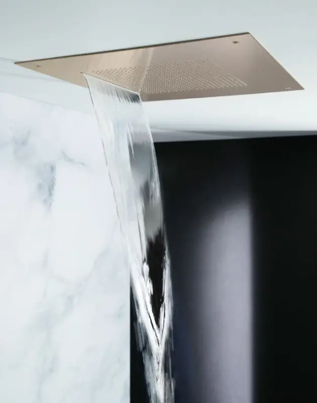 SB Square 316 Вграден душ с дъждовен ефект Velvet Temptation и водопад с четка PVD мед 1208956751