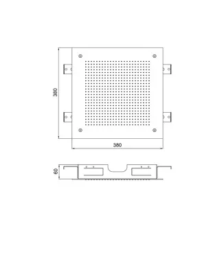 SB Square 316 Вграден Душ за дъжд Velvet Temptation с черна PVD покритие, изчистен 1208956780