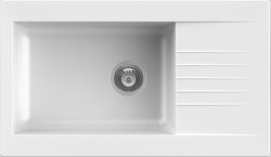 Ausmann Fibre голяма бяла синтетична мивка с обръщаем отцедник 86x50 см 1208956782